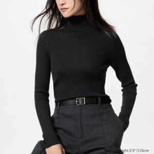 MERINO RIBBED TURTLENECK SWEATER